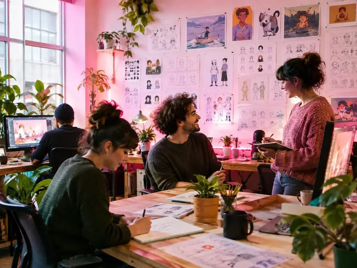 影视大全免费团队 - 年轻文化综合影视站 影视大全免费内容团队在工作室讨论选题
